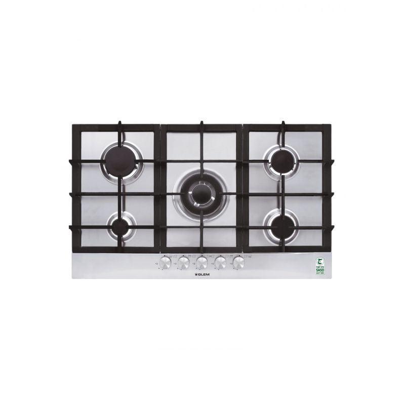 Glem Built-in Hob - 90 cm - 5 Gas Burners - Front Control - P9FV5GI - 