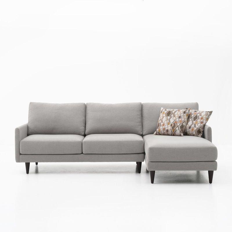 Modern Sturdy Linen L-Shape Sofa - 270x150x85x85 cm - By Alhome - ALHOME