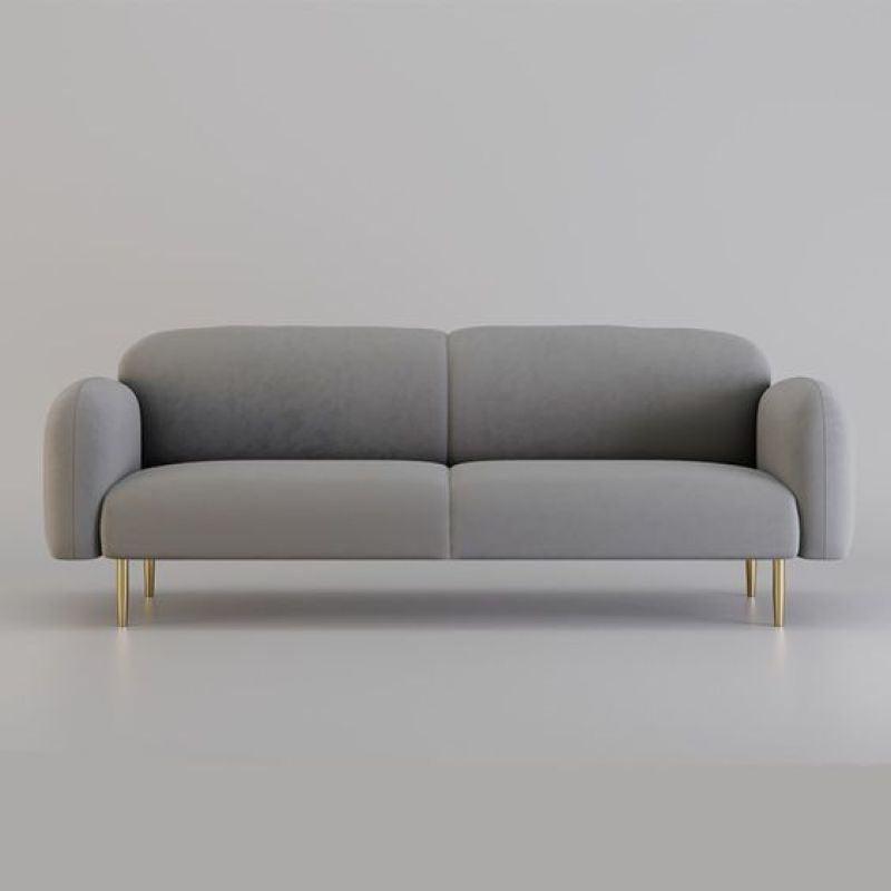 Contemporary Gray Linen 3-Seater Sofa Swedish Wood By Alhome - ALHOME