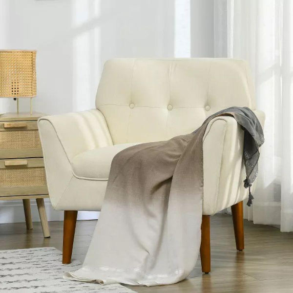 Modern Velvet Arm Chair - White - 90x85x85 cm - By Alhome - ALHOME