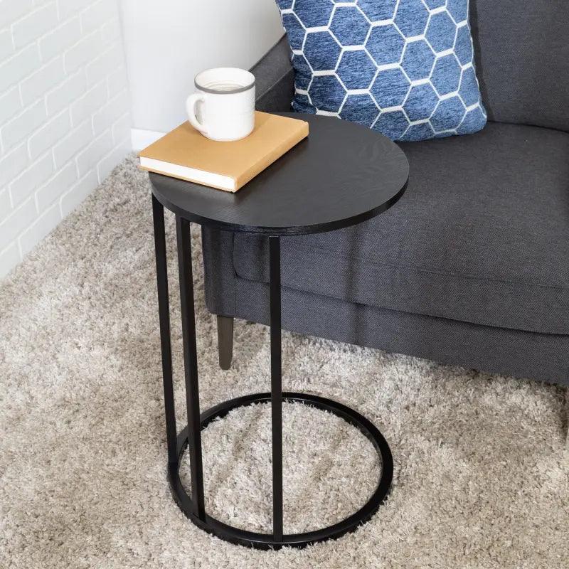 Wood Side Table Black - 35x35x55 cm By Alhome - ALHOME