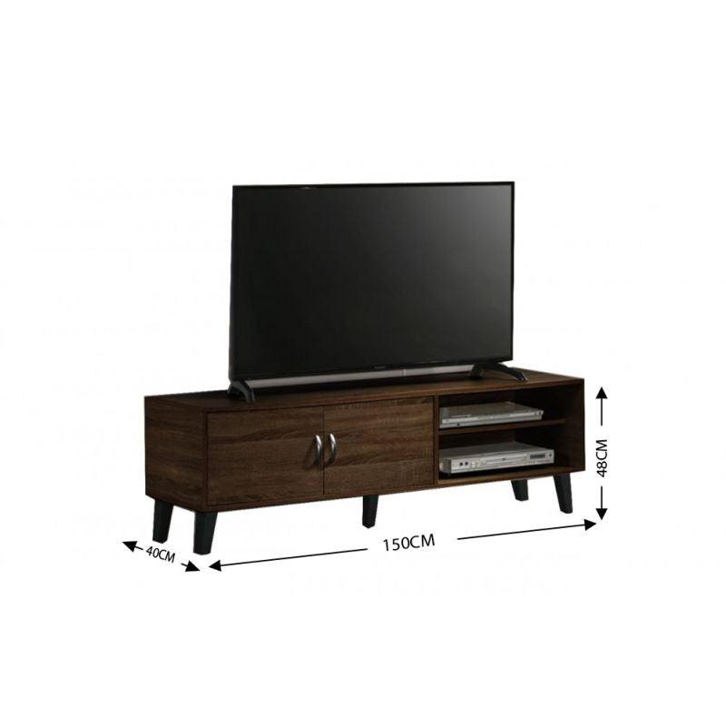 Tv Table From Malaysian Wood - Brown - 150x40x48 cm - By Baity - ALHOME