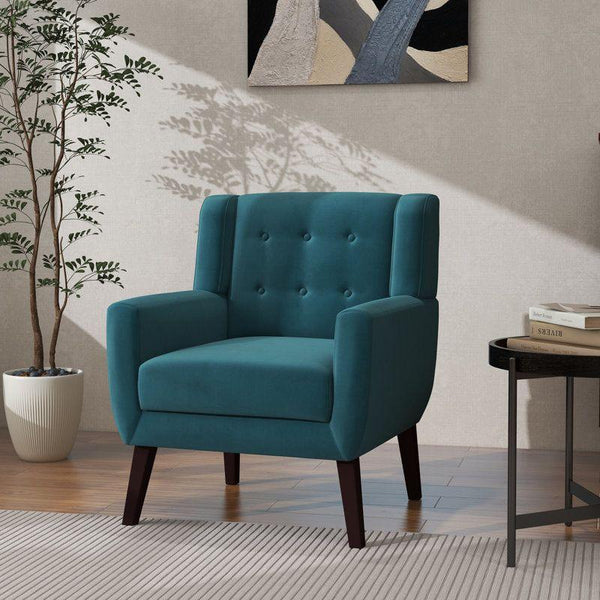 Modern Velvet Chair - Indigo - 80x85x85 cm - By Alhome - ALHOME