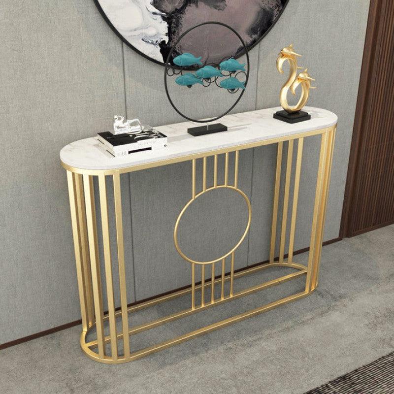 Urban Iron and Marble Console Table By Alhome - ALHOME