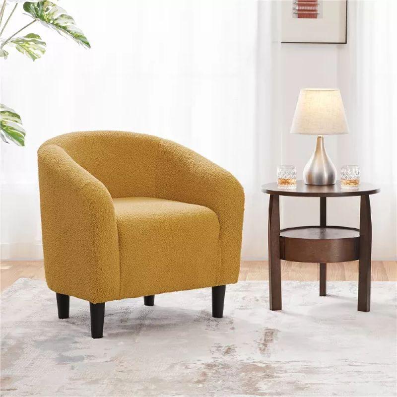 Modern Stylish Boucle Arm Chair - 80x85x85 cm - By Alhome - ALHOME