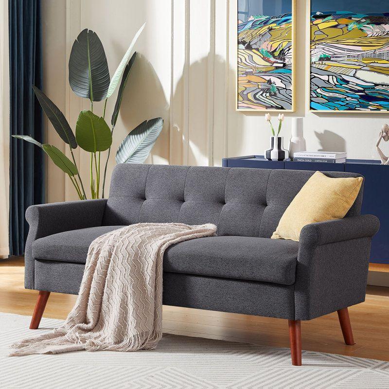 Modern Chic Linen 2 Seater Sofa - 200x85x85 cm - By Alhome - ALHOME