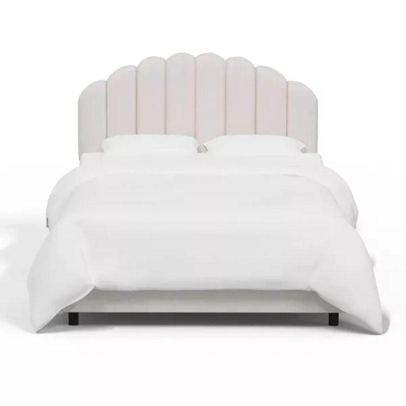 Supreme Comfort: Swedish Wood King Bed - Opulent Off-White Serenity (160x200x140) by Alhome - ALHOME