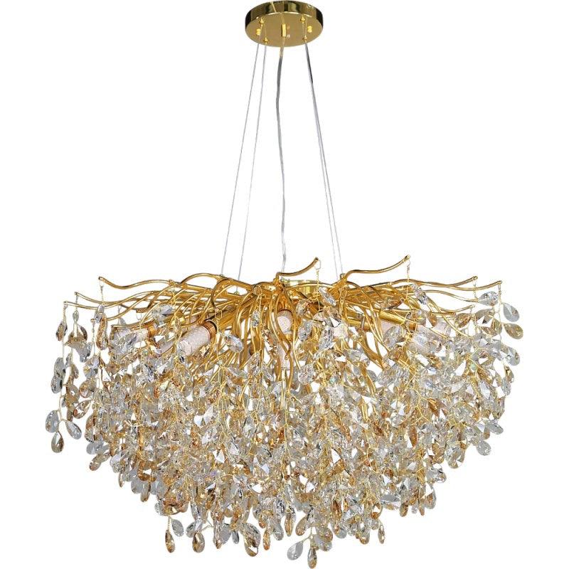 Modern Golden Chandelier - Diameter 80 cm - 13 Bulbs - Lamp Base Size E14 By Alhome - ALHOME