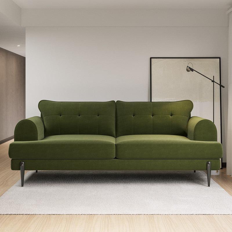 Emerald Enchantment: Green Velvet 3-Seater Sofa By Alhome - ALHOME