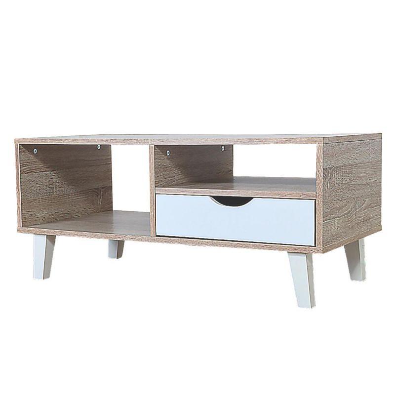 Center Table From Malaysian Wood - Wooden - 92x46.5x42 cm - By Baity - ALHOME