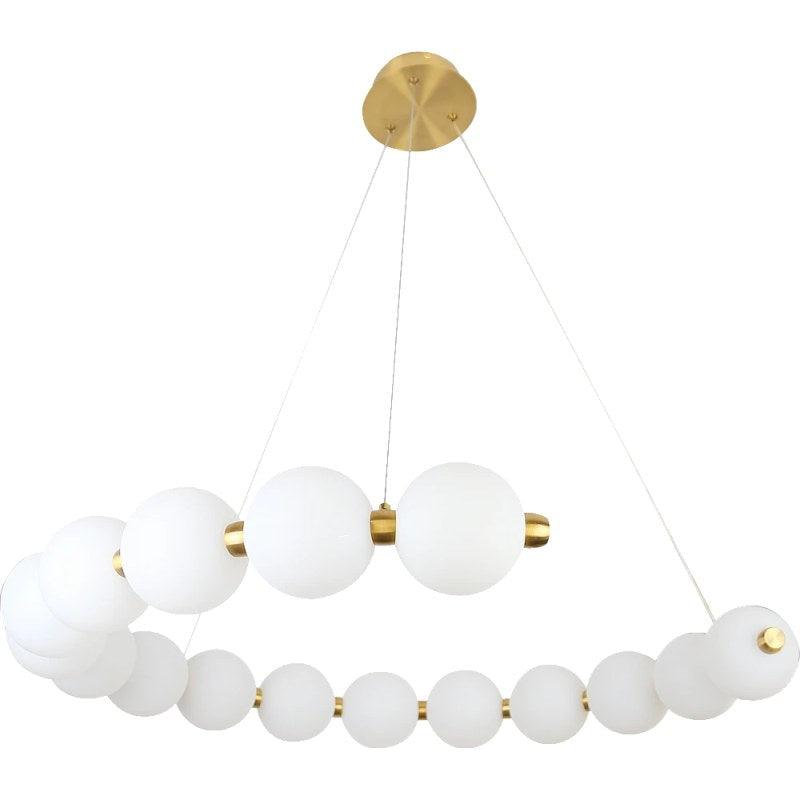 Modern Oil Chandelier, 3 Lights, 30 Watts, By Alhome - 80 cm - Ha/C5587/800Cr+3Co - ALHOME