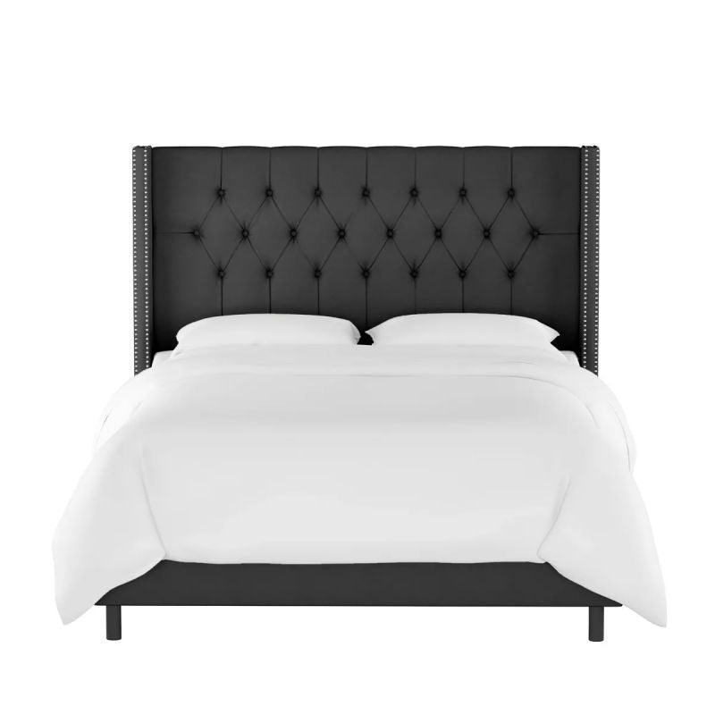 Supreme Comfort: Swedish Wood King Bed - Deluxe Charcoal Elegance (160x200x140) by Alhome - ALHOME