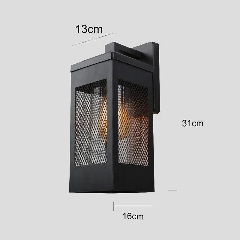 Wall Lantern - Black - 6247W/Bk - By Alhome - ALHOME