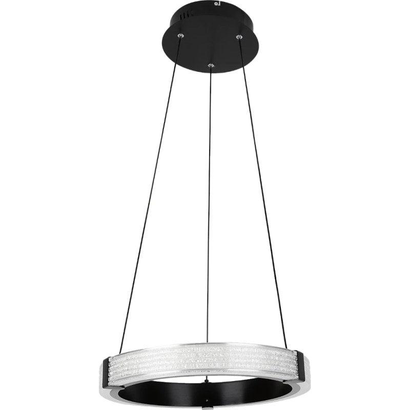 Modern Black Ring Chandelier With 3 Lights - 48 W By Alhome - ALHOME