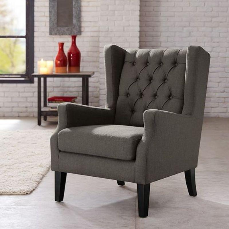 Gray Linen Chair By Alhome - ALHOME