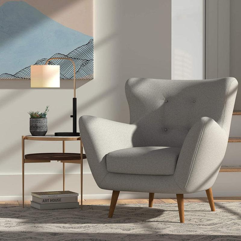 Timeless Comfort: Linen Chair in Gray By Alhome - ALHOME