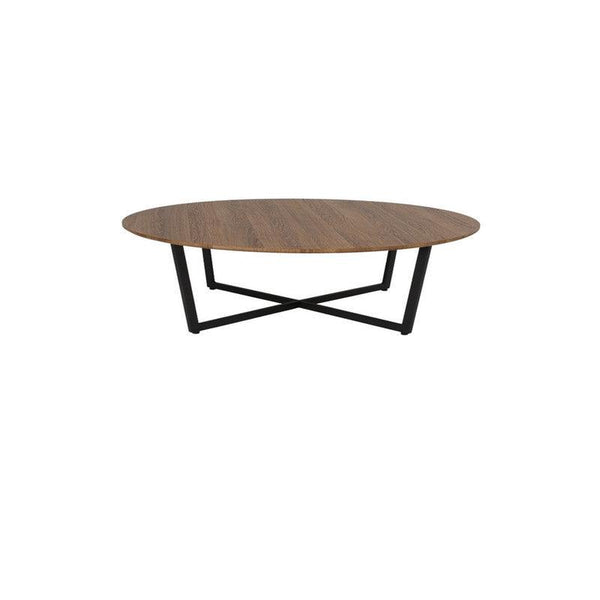 Elegant Brown and Black Wood Coffee Table - 100x40 cm By Alhome - ALHOME