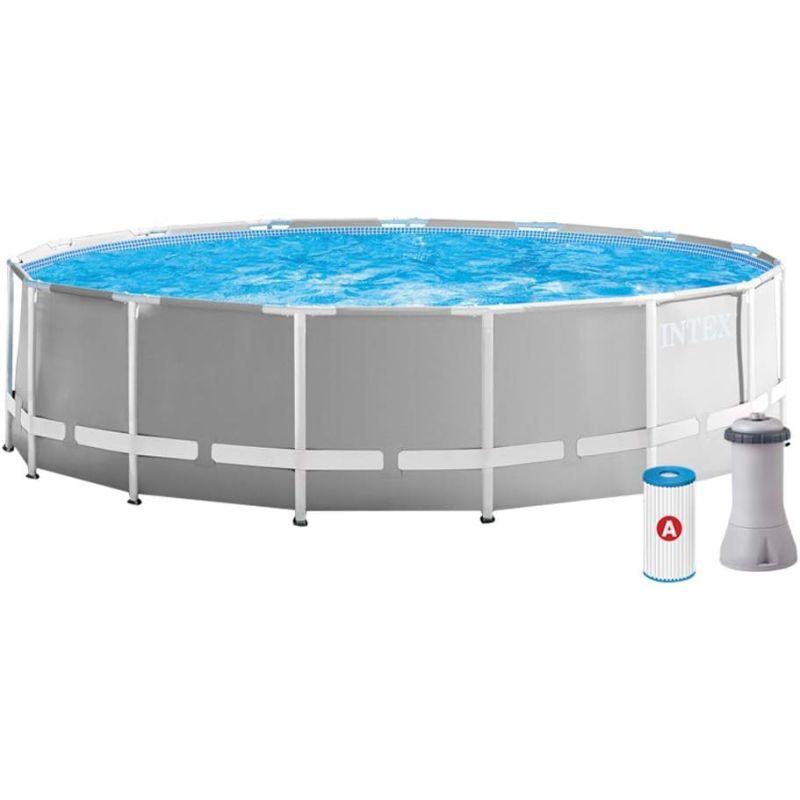 Intex Prism Frame Round Pool Set with filter pump - .com - Your Destination for Baby & Mother Needs in Saudi Arabia