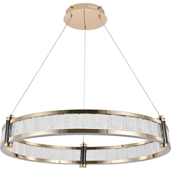 Modern Gold Chandelier With 3 Lights - 75 W By Alhome - ALHOME