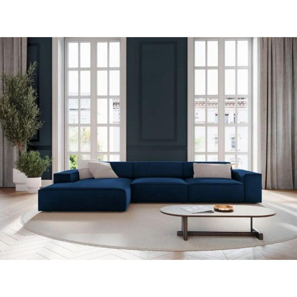 Modern Velvet L-Shape Sofa - 280x166x85x85 cm - By Alhome - ALHOME