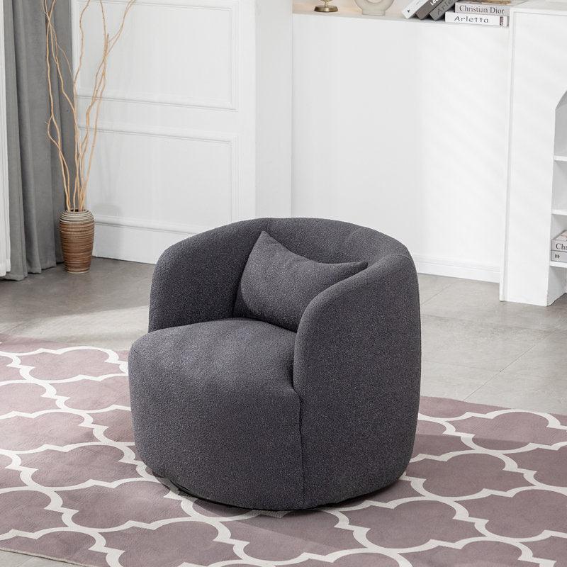 Modern Ergonomic Boucle Arm Chair - 80x85x85 cm - By Alhome - ALHOME