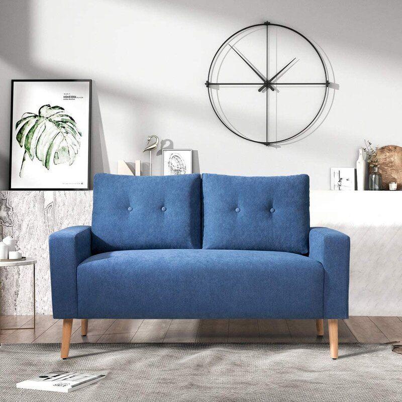 Modern Linen 2 Seater Sofa - 180x85x85 cm - By Alhome - ALHOME