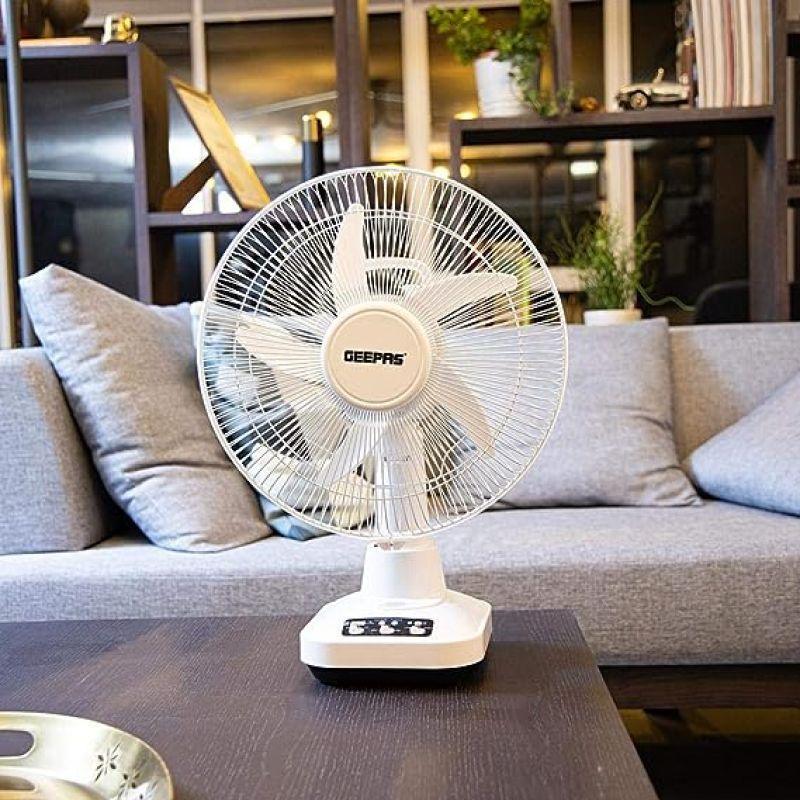 Geepas Rechargeable 12 Inch Oscillating Fan - GF21118 - .com - Your Destination for Baby & Mother Needs in Saudi Arabia