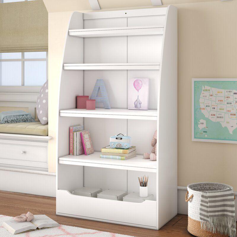 Kids Bookcase: 79x39x150 Wood, White by Alhome - ALHOME