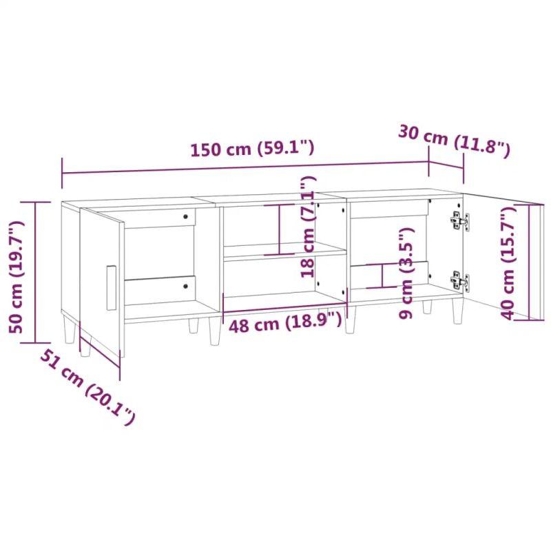 Contemporary TV Table - MDF - White By Alhome - ALHOME