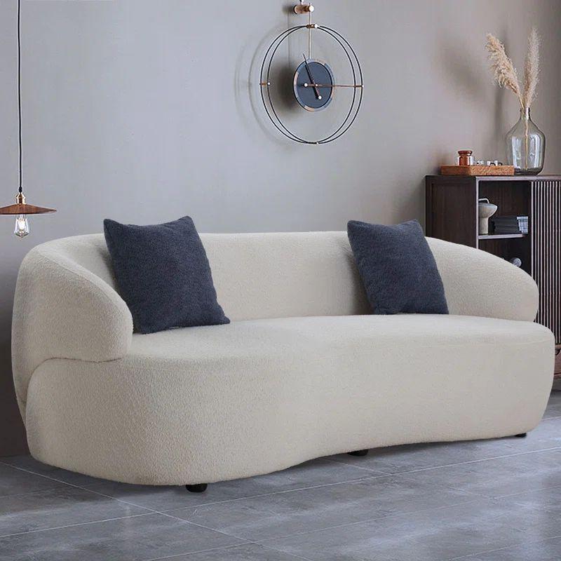 Alhome beige Boucle 3 Seater Sofa - 110110890 - ALHOME