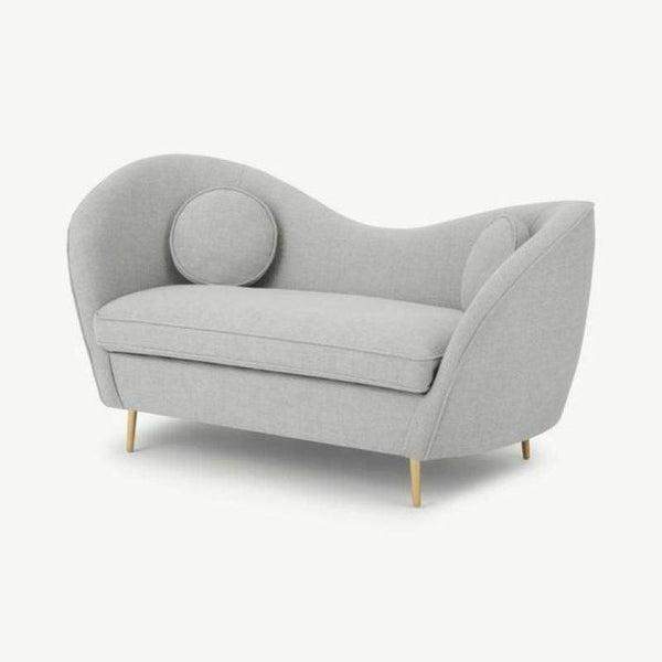 Chic Gray Velvet 2-Seater Sofa Swedish Wood By Alhome - 110110855 - ALHOME