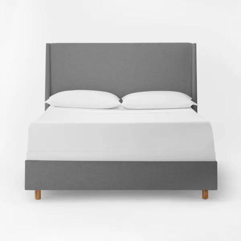 Elite Collection: Swedish Wood Queen Bed - Grey Elegance (180x200x140) by Alhome - ALHOME