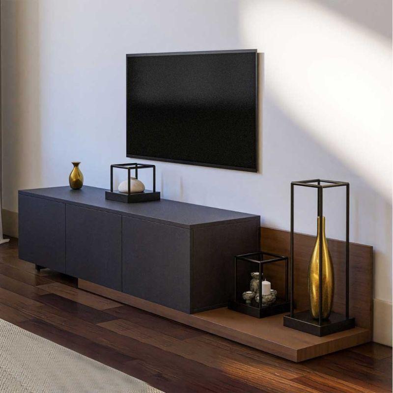 Brown TV Unit With Spacious Sophistication by Alhome - ALHOME