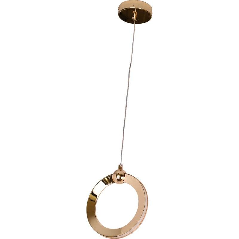 Modern Circular Hanging Chandelier With 3 Lights - 7 Watts - Gold - By Alhome - ALHOME