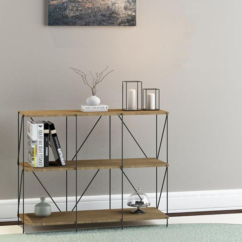 Multi-Use Shelving Unit From Malaysian Wood - 3 Layers - By Baity - ALHOME