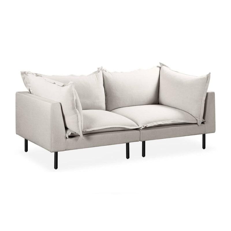 Sofa 3 Seater White - 280x85x85 - Velvet" By Alhome - ALHOME