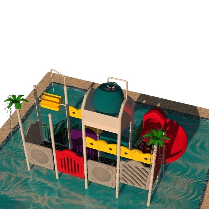 Water Games Set: Roller Coaster Slide, A Roller Slide, And 2 Small Slides by Alhome - ALHOME