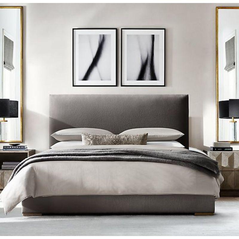 Swedish Wood Chanel Grey King Bed By Alhome - ALHOME