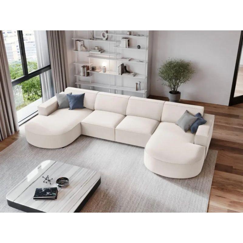 Modern Boucle U-Shape Sofa - 360x166x85x85 cm - By Alhome - ALHOME