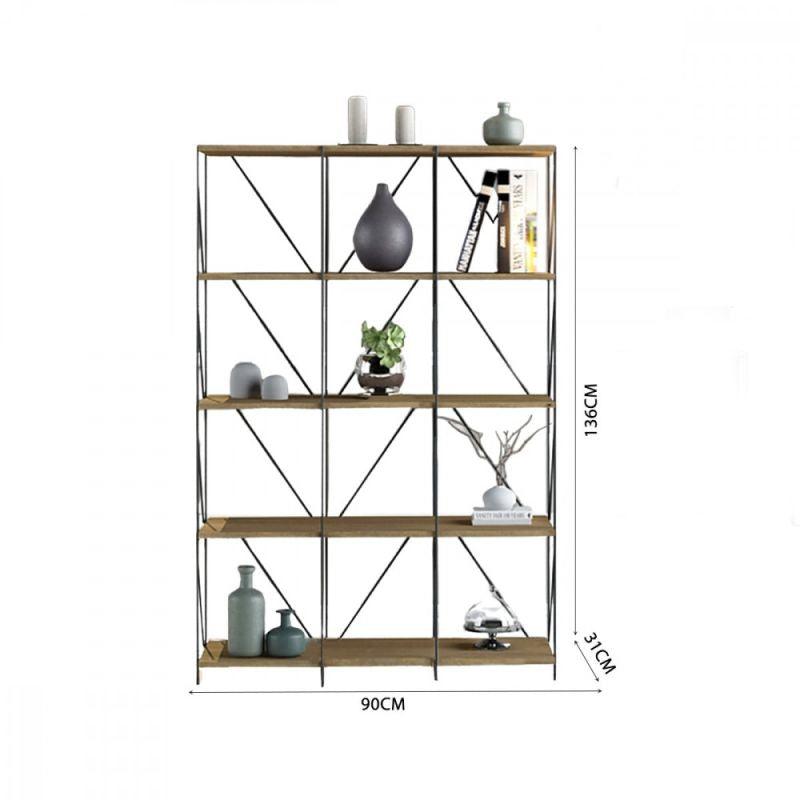 Multi-Use Malaysian Wood Shelving Unit - 5 Layers - By Baity - ALHOME