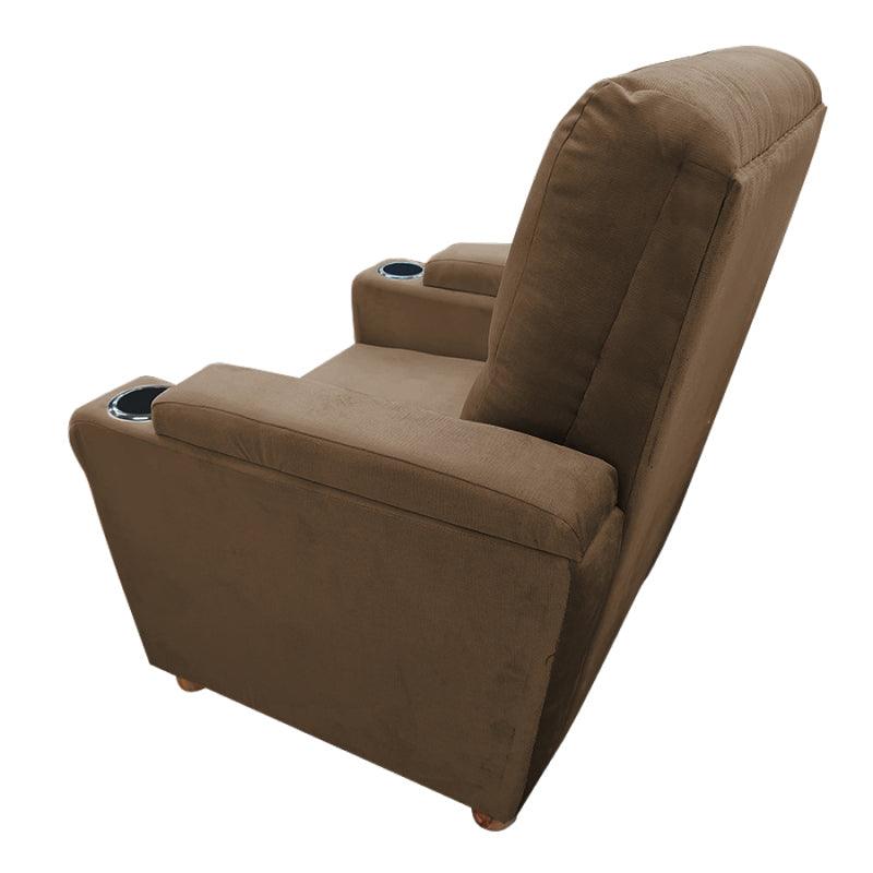 Velvet Classic Cinematic Recliner Chair with Cups Holder - E1 by In House - ALHOME