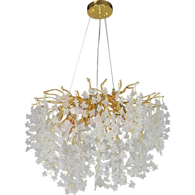 Modern Golden + Transparent Chandelier - E14*10L - Diameter 60 Cm - ALHOME