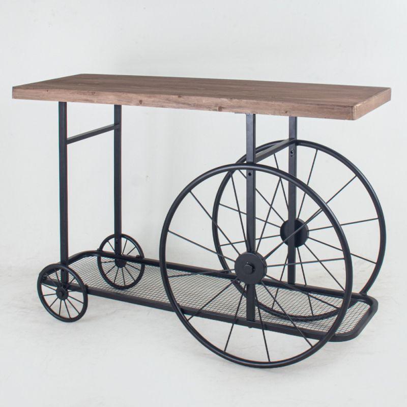 Elegant Console With Carriage Design - Black By Alhome - ALHOME