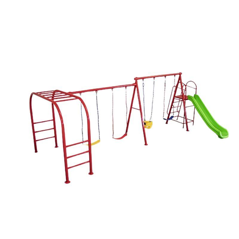 Games Set Includes A Slide, A Climbing Game, And Swings For Four Children by Alhome - ALHOME