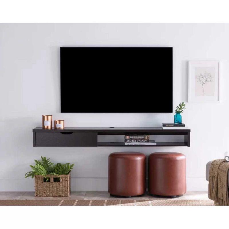 Black TV Unit With Minimalist Sophistication for Your Entertainment Space By Alhome - ALHOME