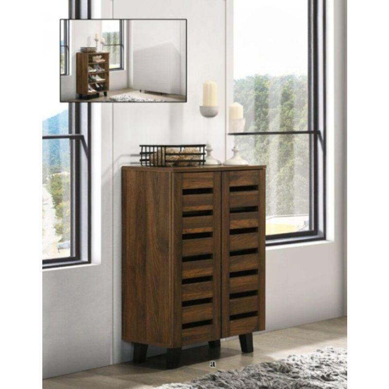 Shoe Organizing Cabinet With Two Doors - Brown - 60x32x87.3 cm - By Baity - ALHOME