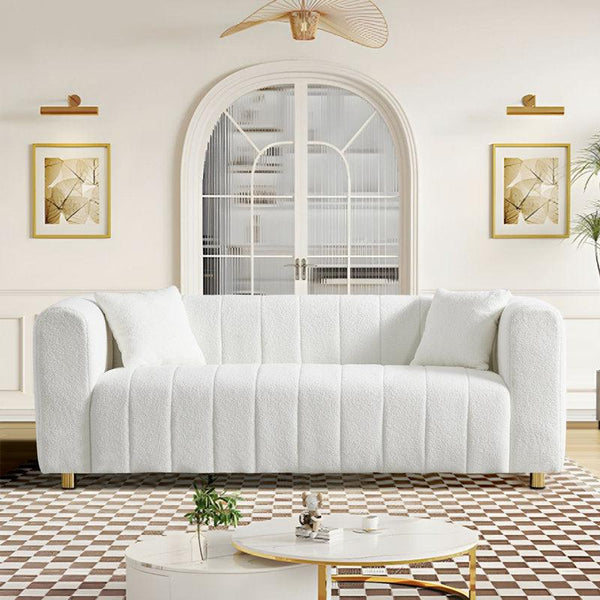 3-Seater Beige Chanel Sofa By Alhome - ALHOME