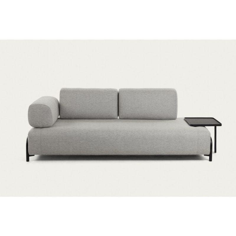 Ashen Swedish Wood Wood 3-Seater Sofa - Size: 220x85x85, Material: Linen By Alhome - 110112196 - ALHOME