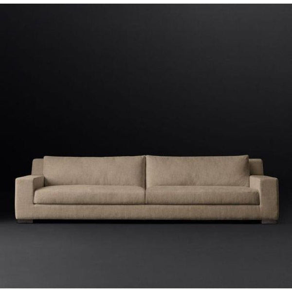 Elegant Beige Linen 3-Seater Sofa - 250x90x45 cm - Swedish Wood By Alhome - ALHOME