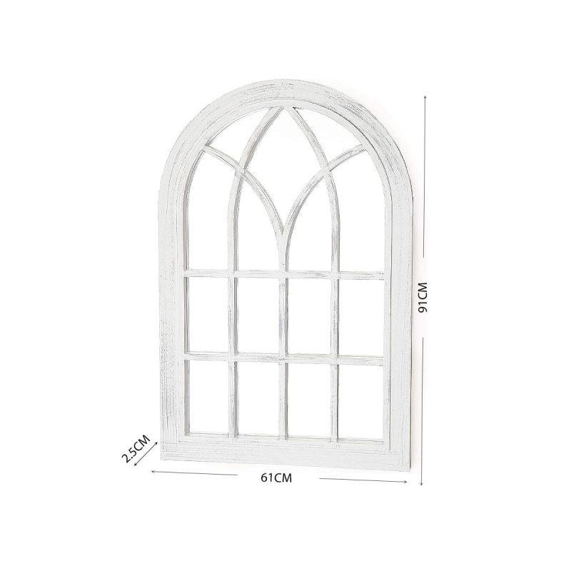 Antique window wall mirror - white - 61x91x2.5 cm - By Family Ship - ALHOME